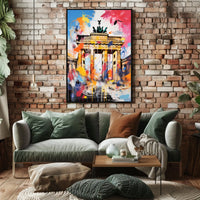 Brandenburg Gate Berlin Modern Tribute Cultural Heritage Poster