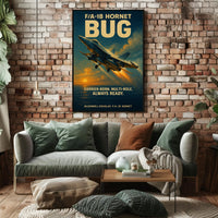 F/A-18 Hornet Combat Jet Poster