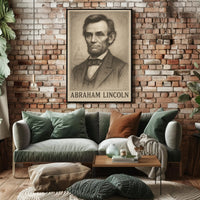 Abraham Lincoln Vintage Art Historical or Presidential Poster PosterGoat