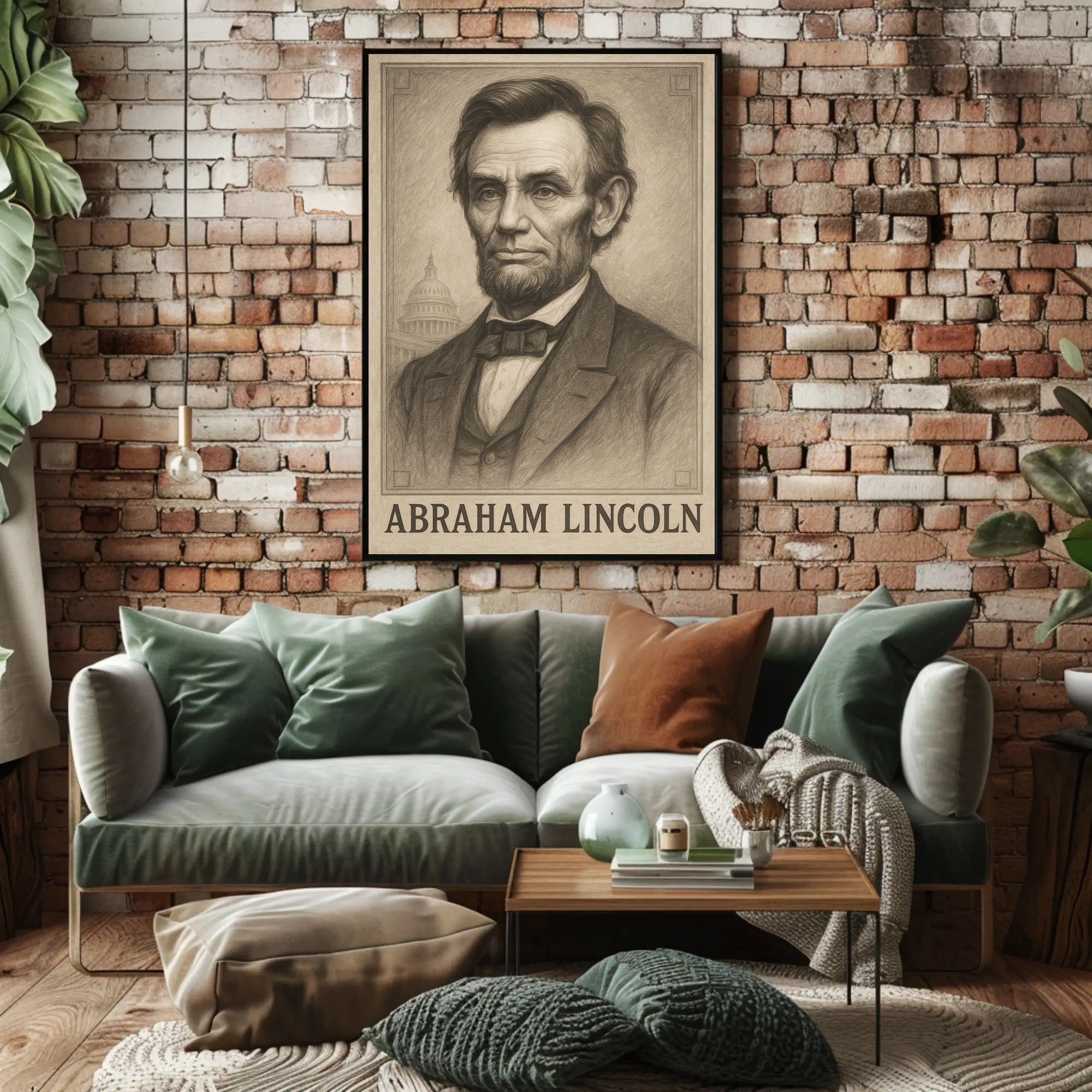 Abraham Lincoln Vintage Art Historical or Presidential Poster PosterGoat