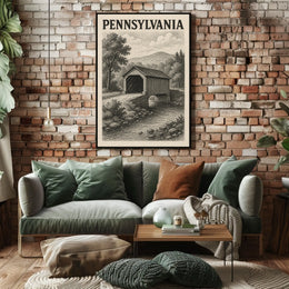Pennsylvania Covered Bridge Poster