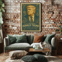 Donald Trump 47th President Pop Art Realism Decor Poster