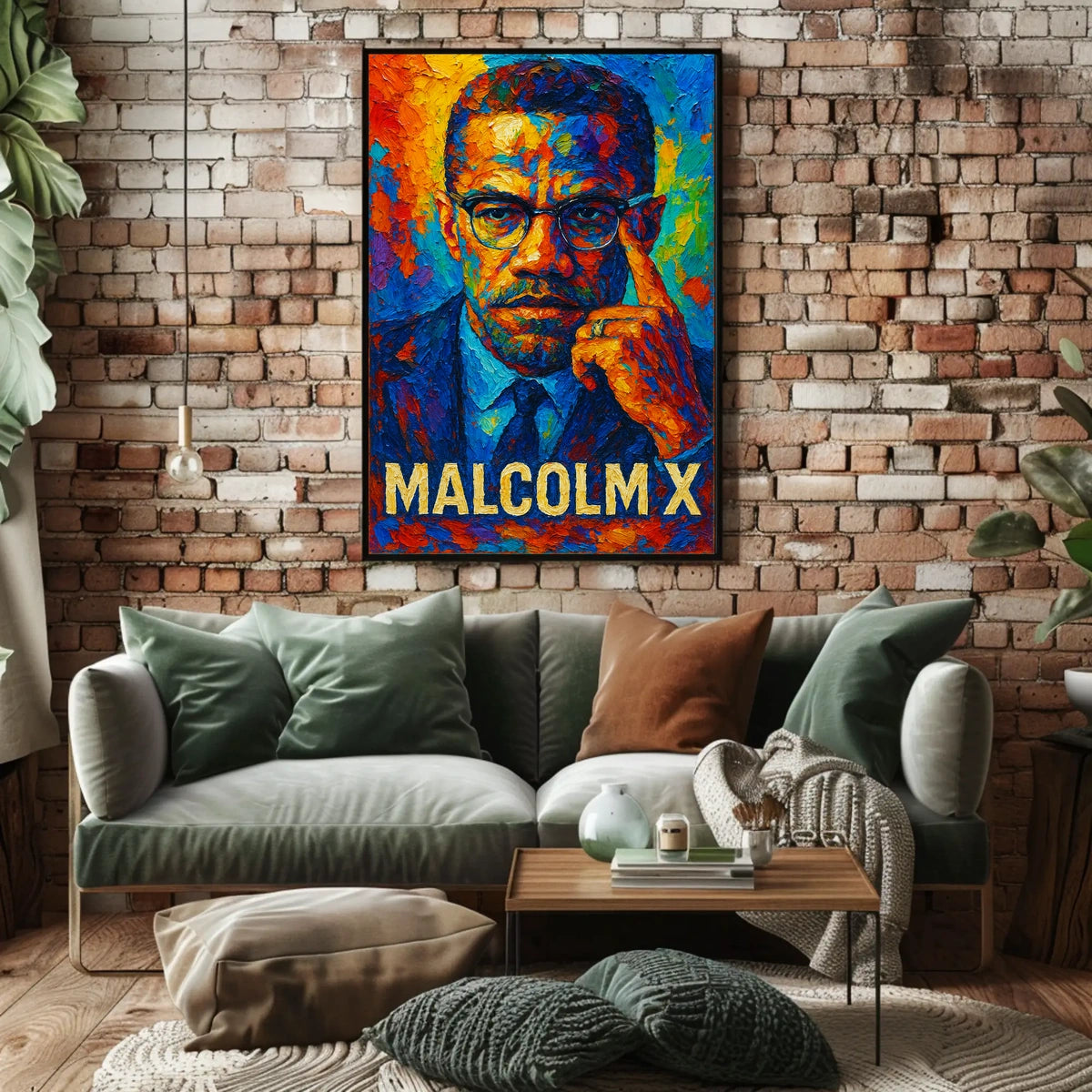 Malcolm X Visionary Leader Poster