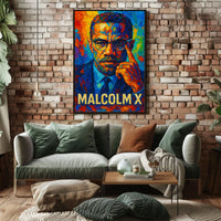 Malcolm X Visionary Leader Poster