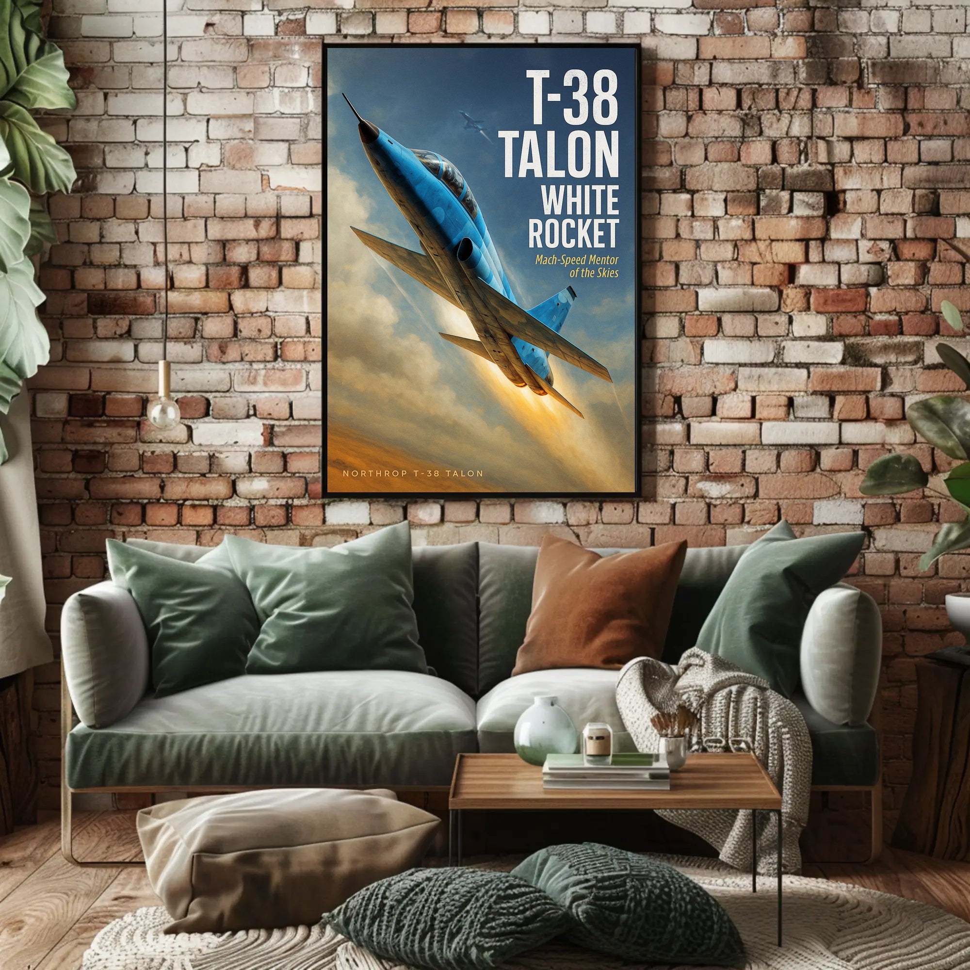 Northrop T-38 Talon White Rocket Poster PosterGoat