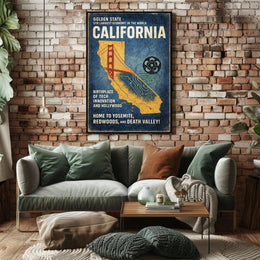 California The Golden State Poster