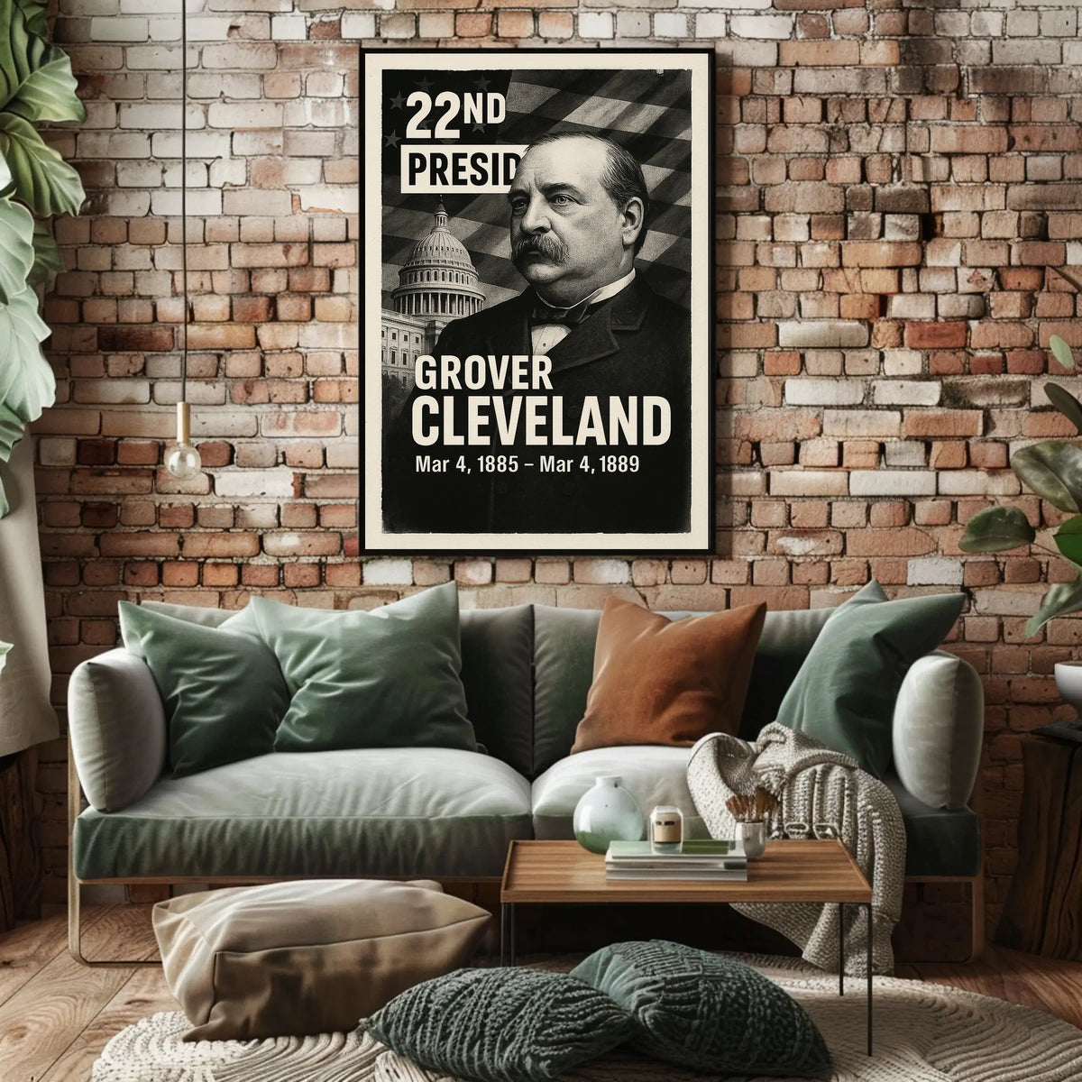 Grover Cleveland 22nd President of the United States Digital Montaje Poster