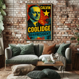 Calvin Coolidge 30th President of the United States Graffiti Pop Art Poster