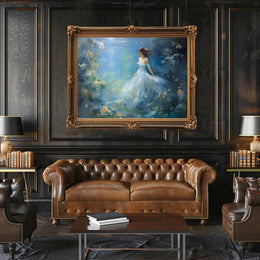 Ethereal Underwater Scene with Woman Fantasy or Mythology Poster