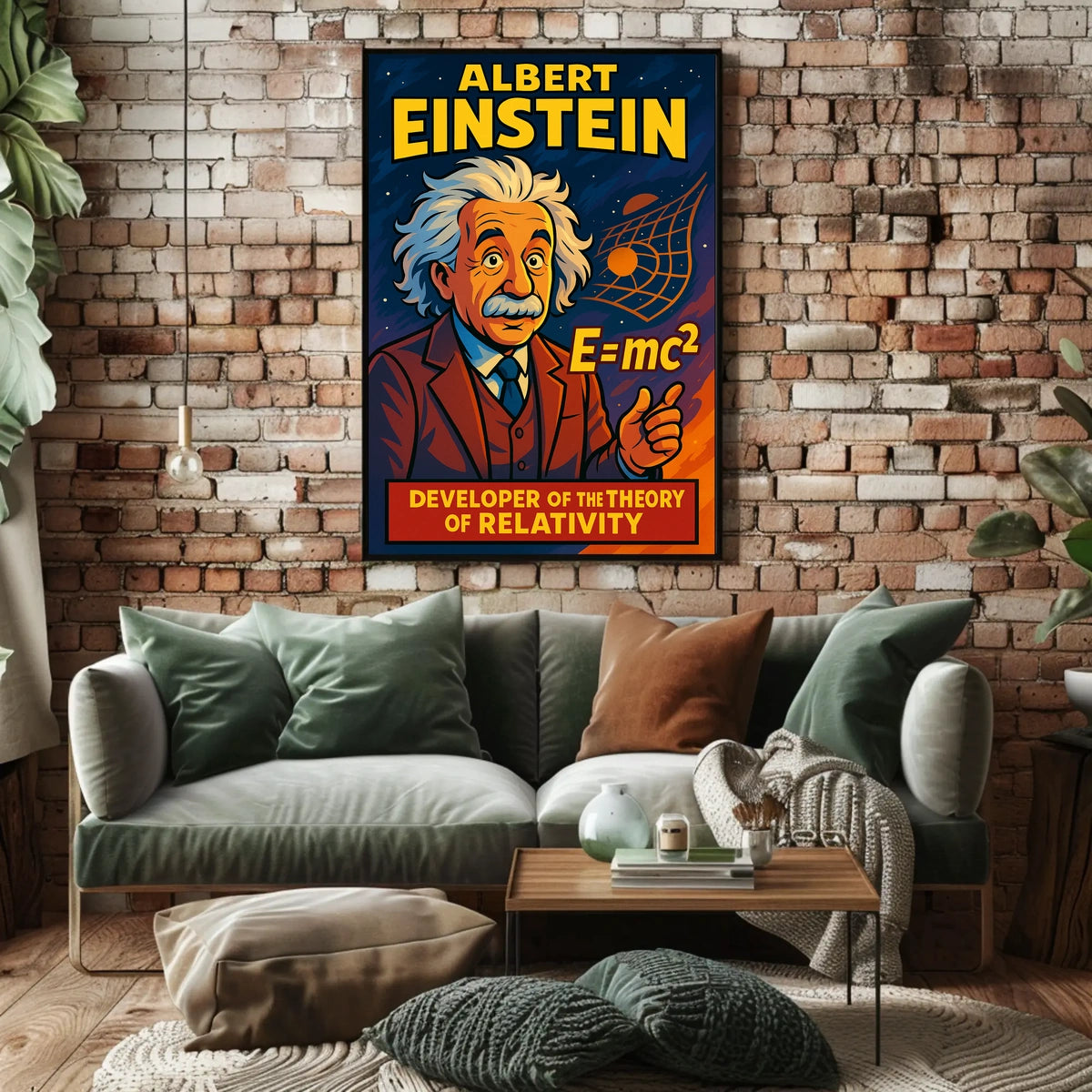 Albert Einstein Vintage Relativity Theory Scientific Collectors Inspiration Timeless Iconic Poster