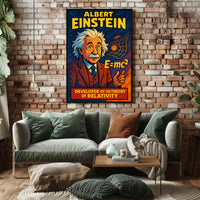 Albert Einstein Vintage Relativity Theory Scientific Collectors Inspiration Timeless Iconic Poster