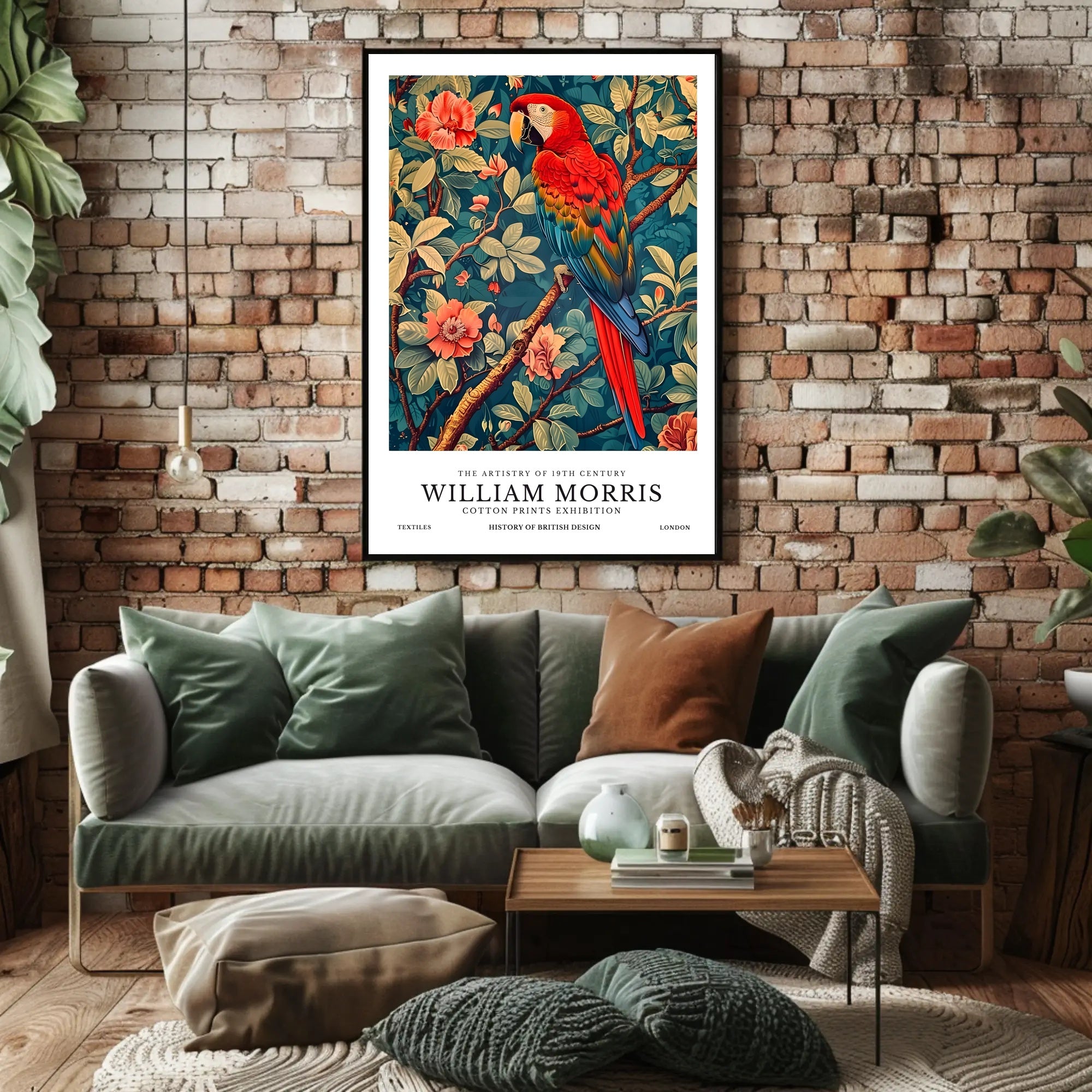 Vintage Parrot Print: Artistic Poster for Heritage Exhibition