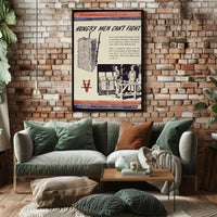 Hungry Men Can't Fight WWII Conservation Poster