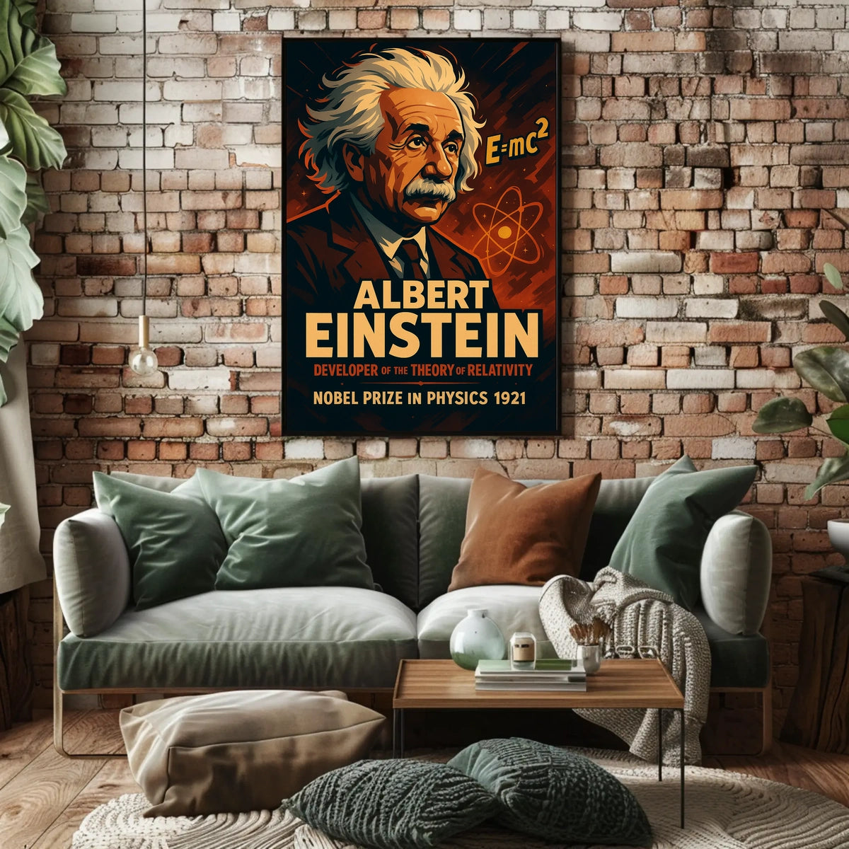 Einstein Nobel Prize 1921 Vintage Science Collectors Poster