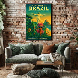 Brazil Culture and Nature Vibrant Dancers Wildlife Poster