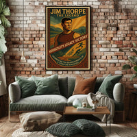 Celebrating a Titan of Athletics Jim Thorpe Poster