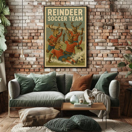 Reindeer Soccer Team Extravaganza Poster