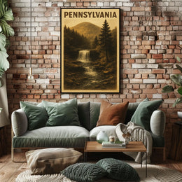 Pennsylvania Scenic Waterfall Poster