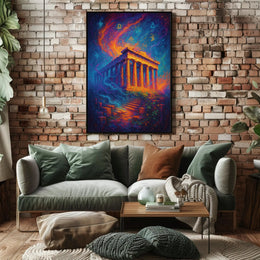 Parthenon Mystical Poster Wall Art Print Decor