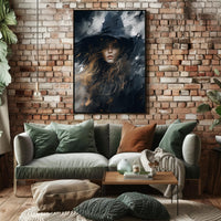 Enigmatic Witch Portrait Poster