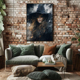 Enigmatic Witch Portrait Poster