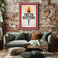 Truth Matters Torch Enlightenment Motivational or Quote Poster