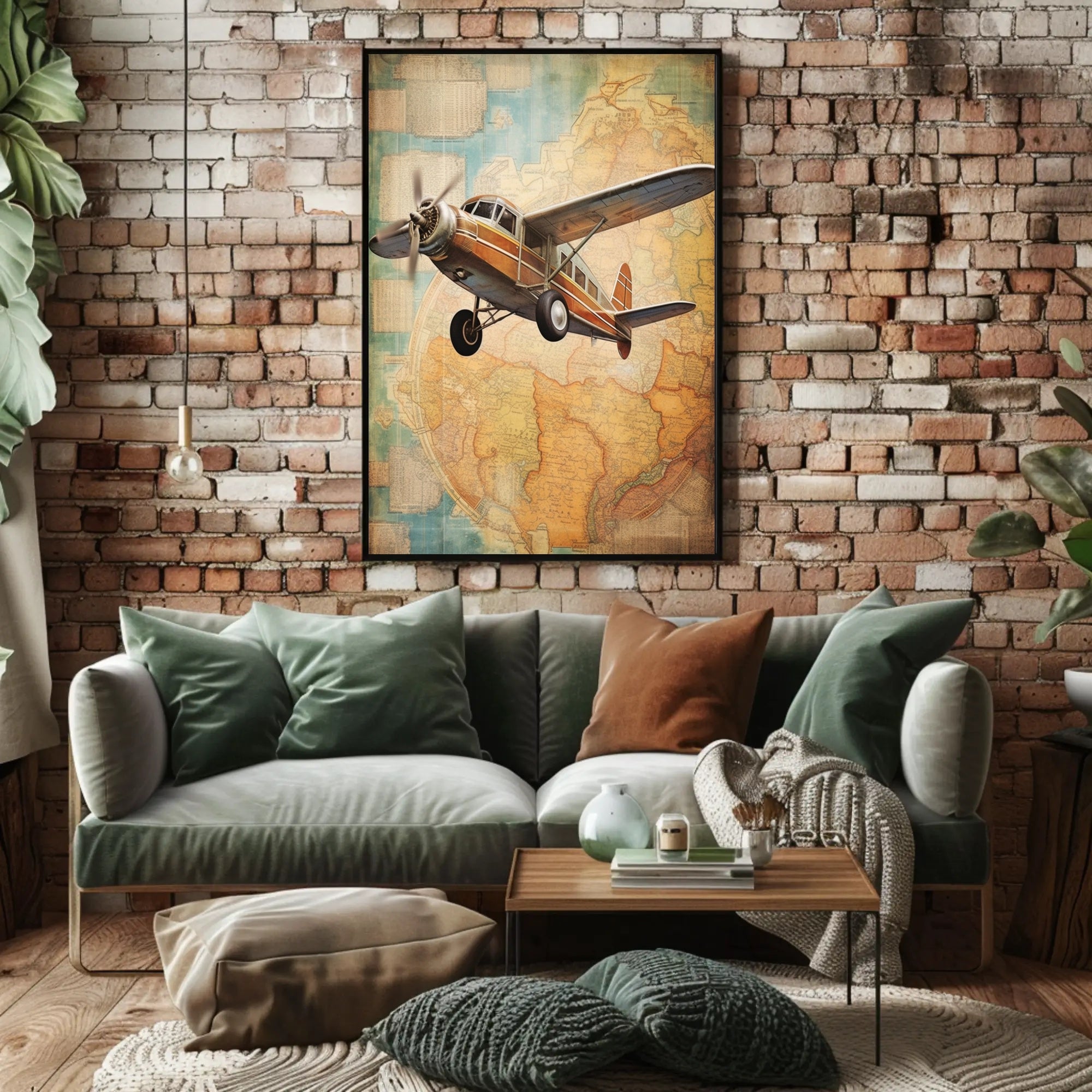 Vintage Aviation Adventure Poster