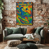 Caspian Sea Mosaic Poster