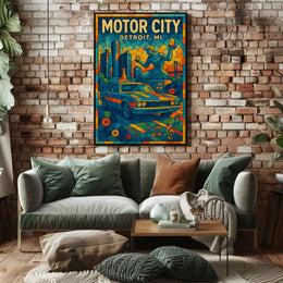 Motor City Detroit, MI Poster