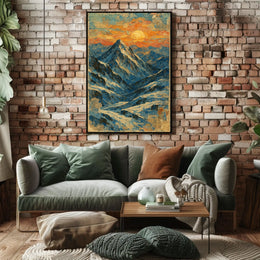 Majestic Mountain Sunrise Poster