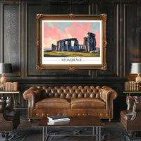 Stonehenge Modern Illustration Cultural or Heritage Poster