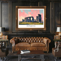 Stonehenge Modern Illustration Cultural or Heritage Poster