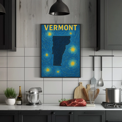Vermont Starry Night Poster
