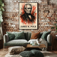 James K. Polk 19th Century Historical Presidential Poster