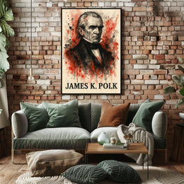 James K. Polk 19th Century Historical Presidential Poster