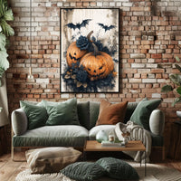 Halloween Gothic Jack-O'-Lanterns Artistic Poster
