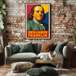 Benjamin Franklin Iconic Statesman Poster
