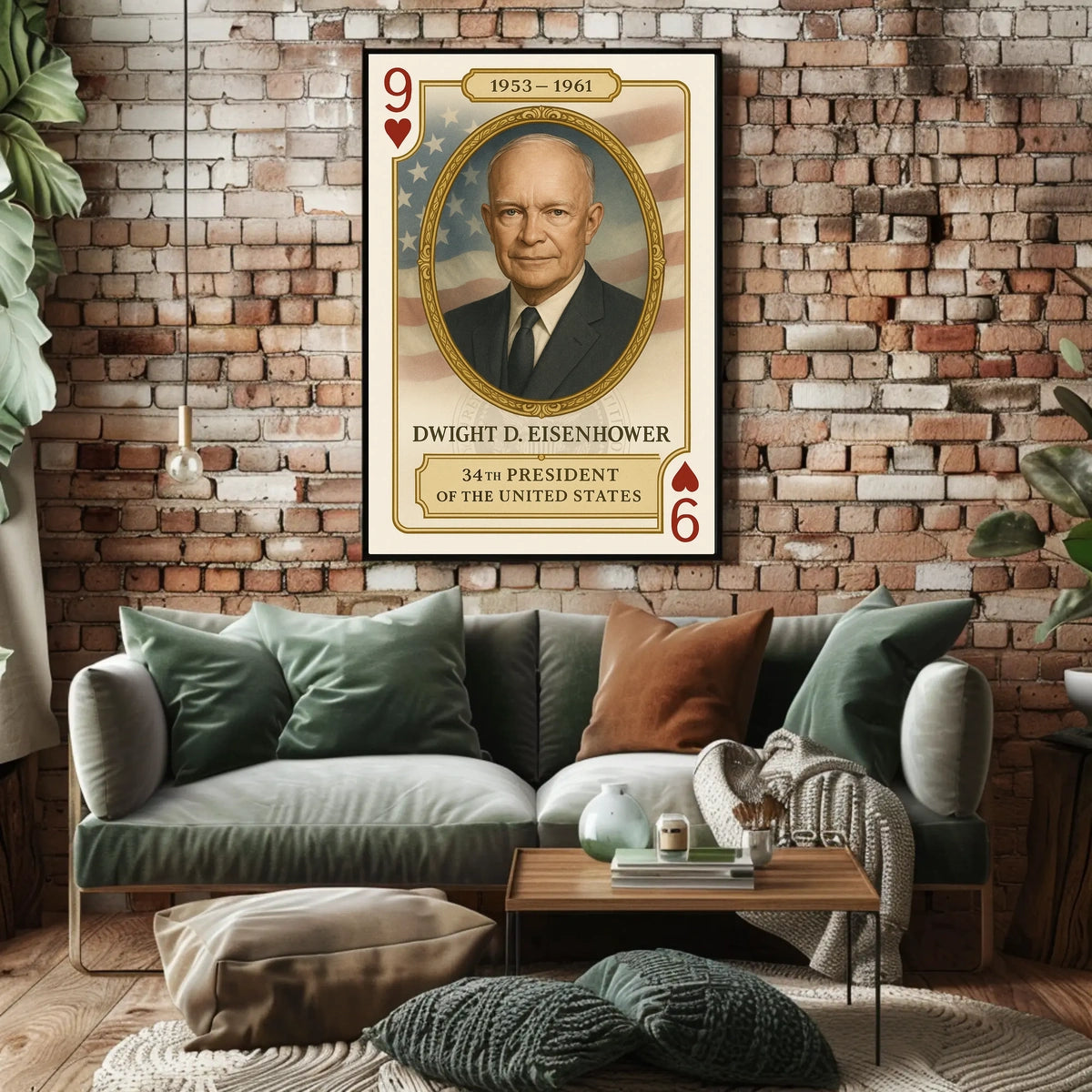 Dwight D Eisenhower 34th President Portrait Poster