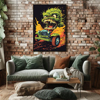 Monster On Wheels Poster