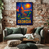 Georgia State Capitol Vibrant Poster