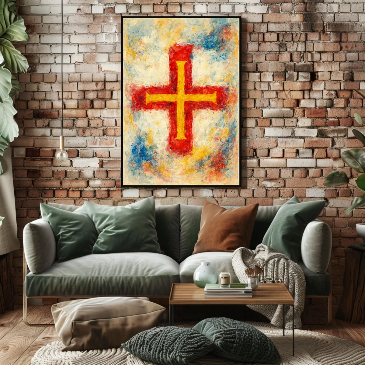 Vibrant Cross Poster