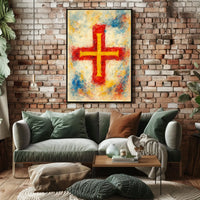 Vibrant Cross Poster