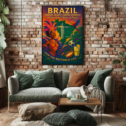 Brazil Vibrant Heart of South America Poster