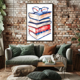 stack of books Poster