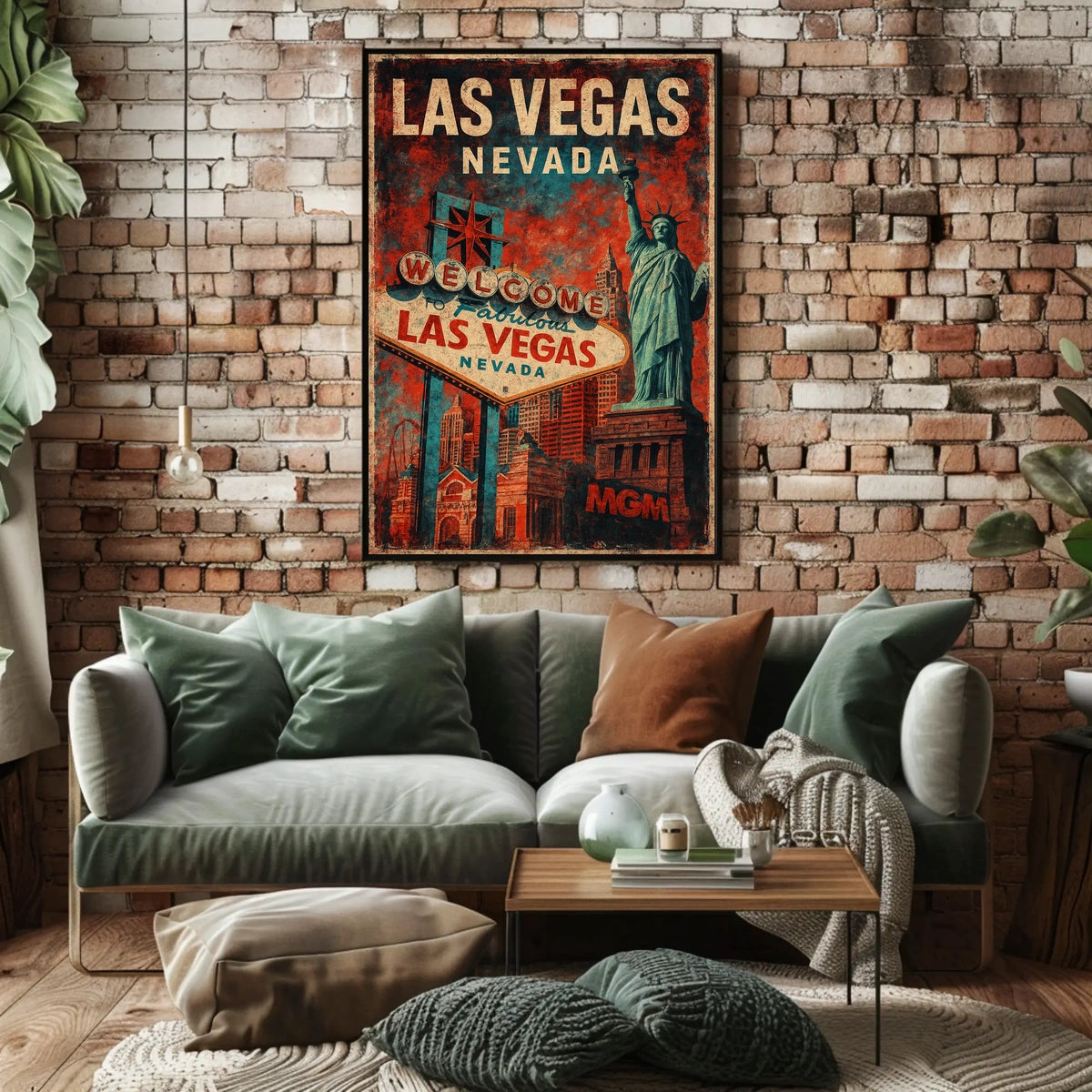 Las Vegas Vintage Travel Art Deco Collector Poster