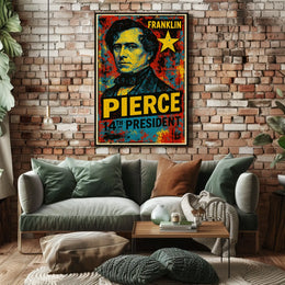 Franklin Pierce 14th President of the United States Graffiti Pop Art Poster