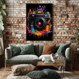 Vibrant Camera Art Poster
