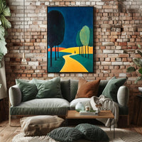 Pathway Through Trees Poster Serene Forest Wall Art