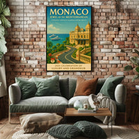 Monaco Jewel of the Mediterranean Poster