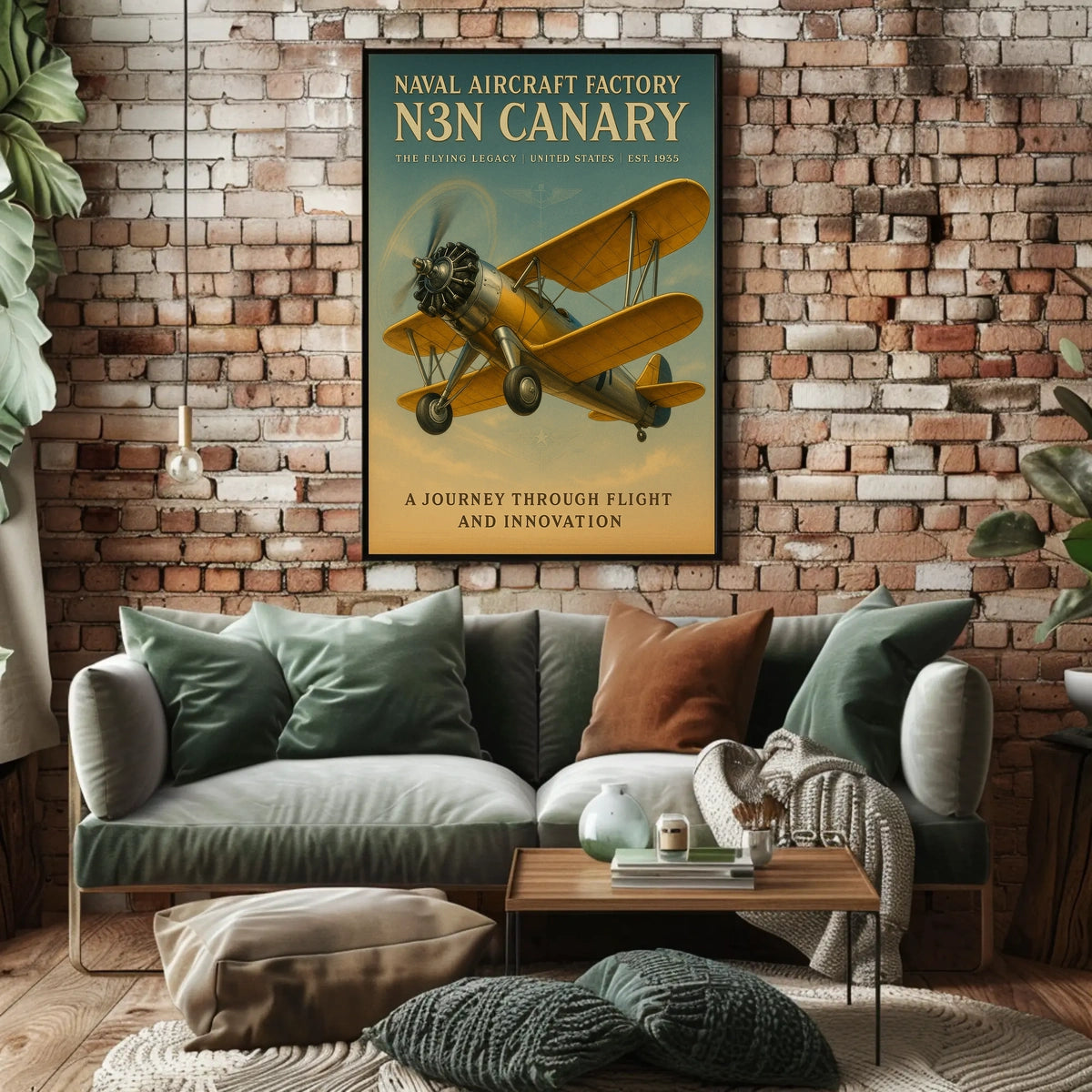 Naval Aircraft Factory N3N Canary Poster